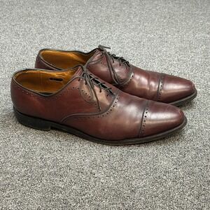 Allen Edmonds Hale Oxford Cap Toe Dress Shoes Mens Size 14 B Burgandy Red Derby